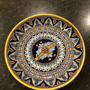 Franco Mano 12” Hand Painted Ceramic Bowl